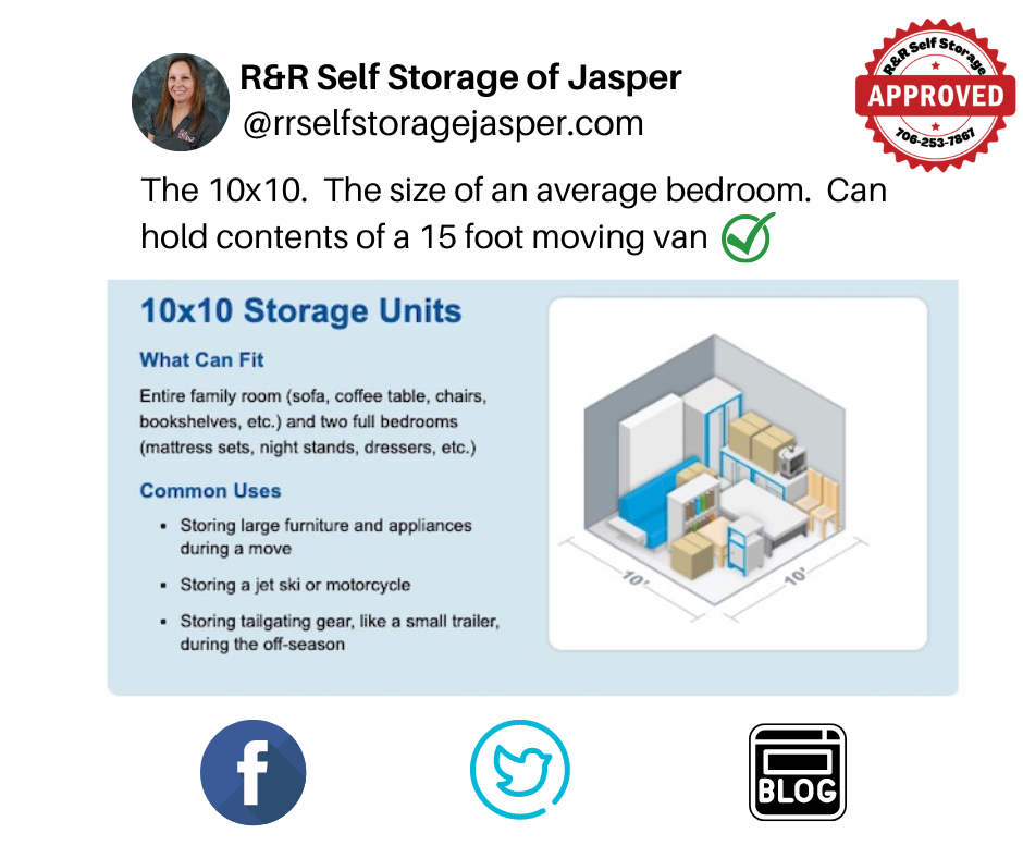 10x10 self storage unit